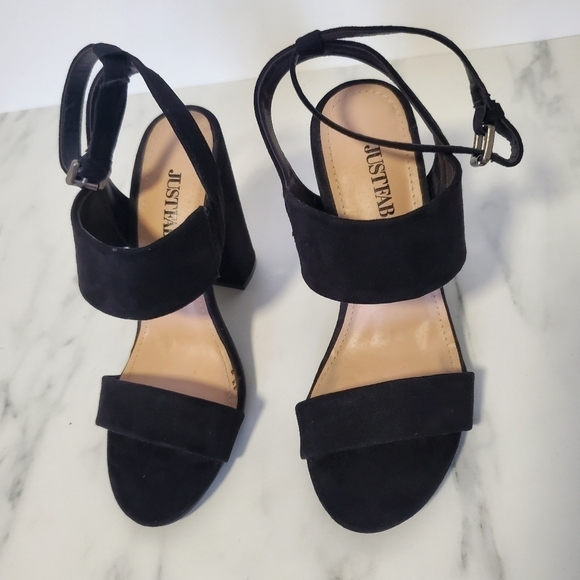 Justfab Black Perenna Heeled Sandal - Picture 5 of 7